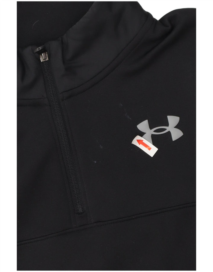 Under Armour Sweat-Shirt Coupe Ample à Col Zippé Homme Noir Moyen