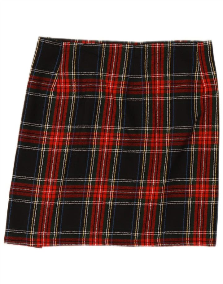 jupe portefeuille femme vintage W32 Grand chèque vert