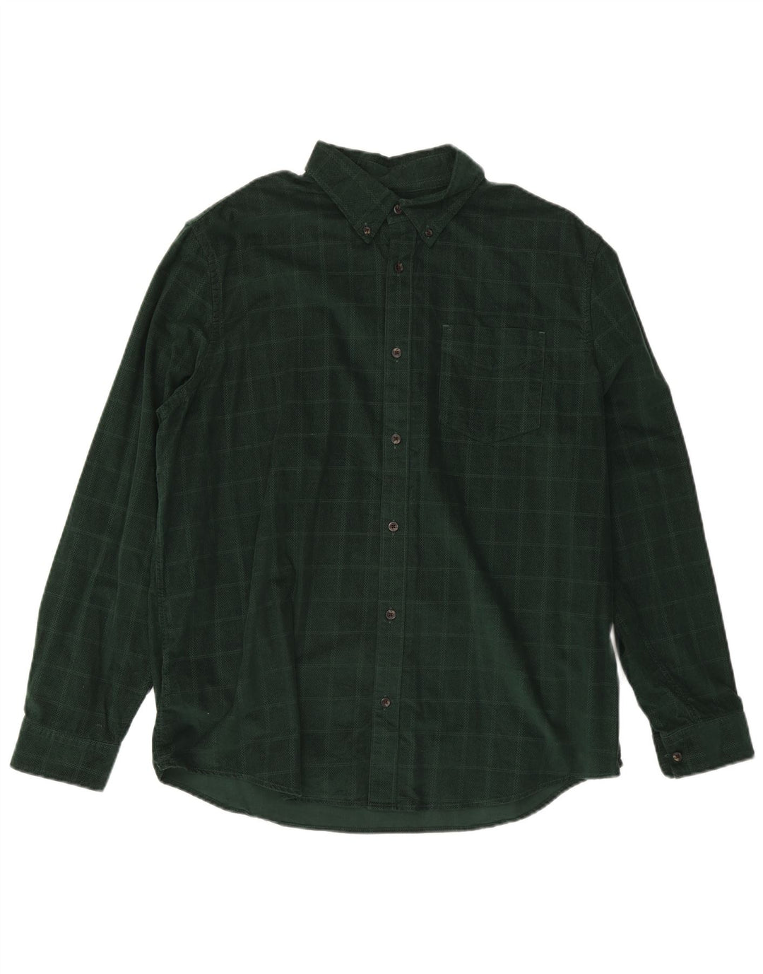 Marks & Spencer Chemise Homme XL Vert Carreaux Coton