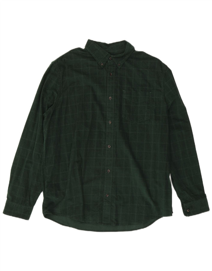 Marks & Spencer Chemise Homme XL Vert Carreaux Coton