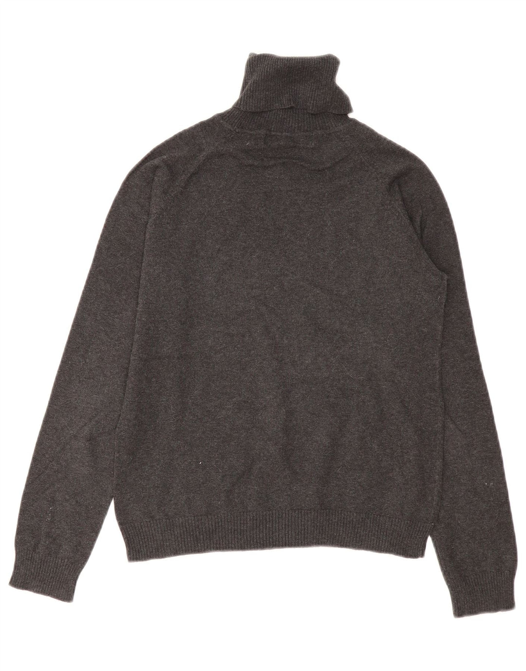 Zara Pull court à col roulé pour femme UK 14 Large Gris