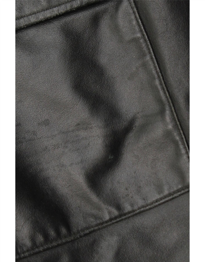 La Griffe Manteau en Cuir Femme IT 54 3XL Cuir Noir