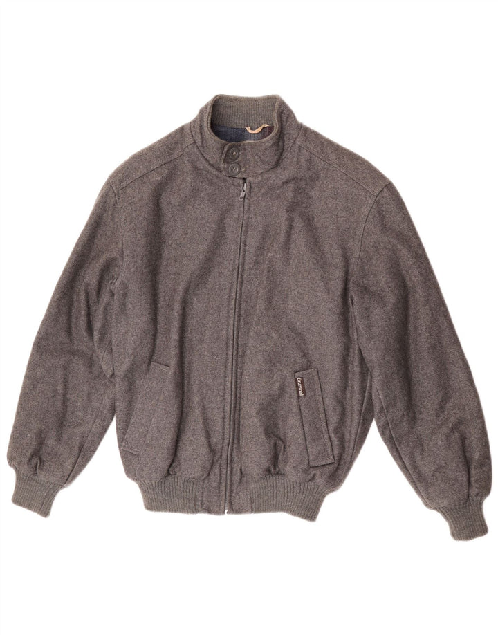 Brummell Bomber Bomber Homme IT 48 Laine Gris Moyen