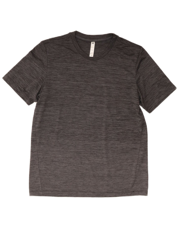 Adidas T-Shirt Homme Gris Moyen Moucheté Polyester