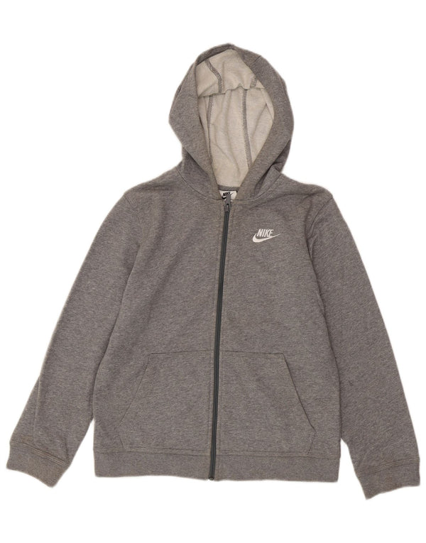 Nike Garçon Zip Sweat à capuche Pull 12-13 ans Grand Gris Moucheté Coton