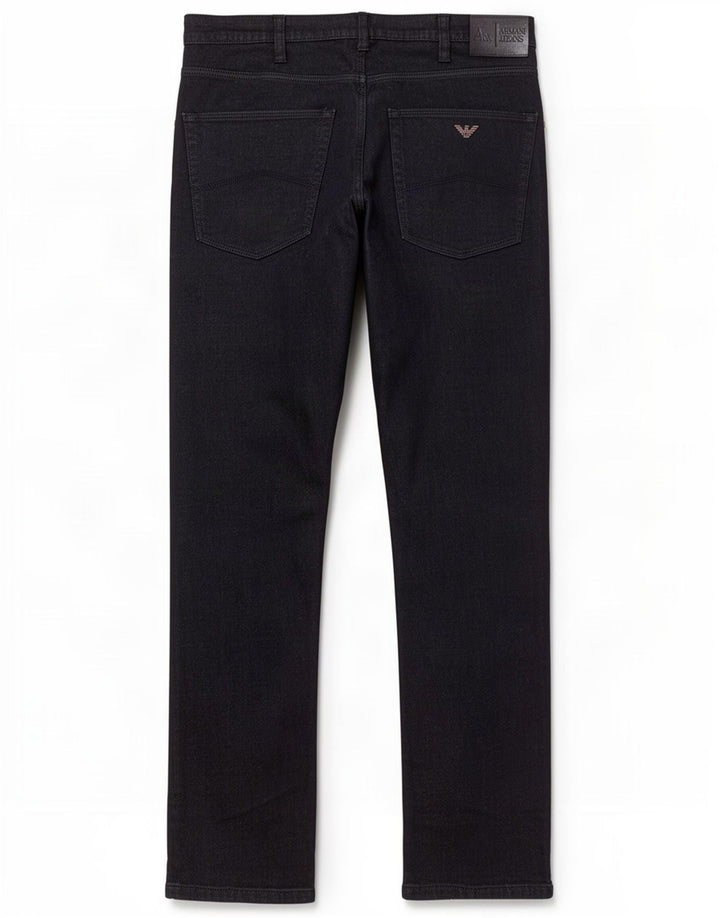 Armani Pantalon décontracté régulier pour homme W33 L27 Coton noir