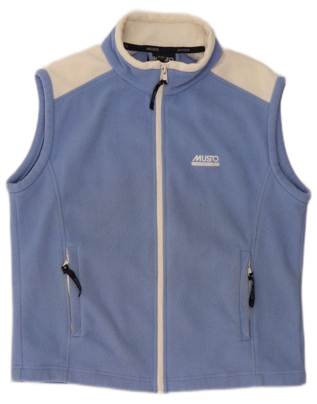 Musto Gilet Polaire Garçon 11-12 ans Bleu Moyen Colorblock Polyester