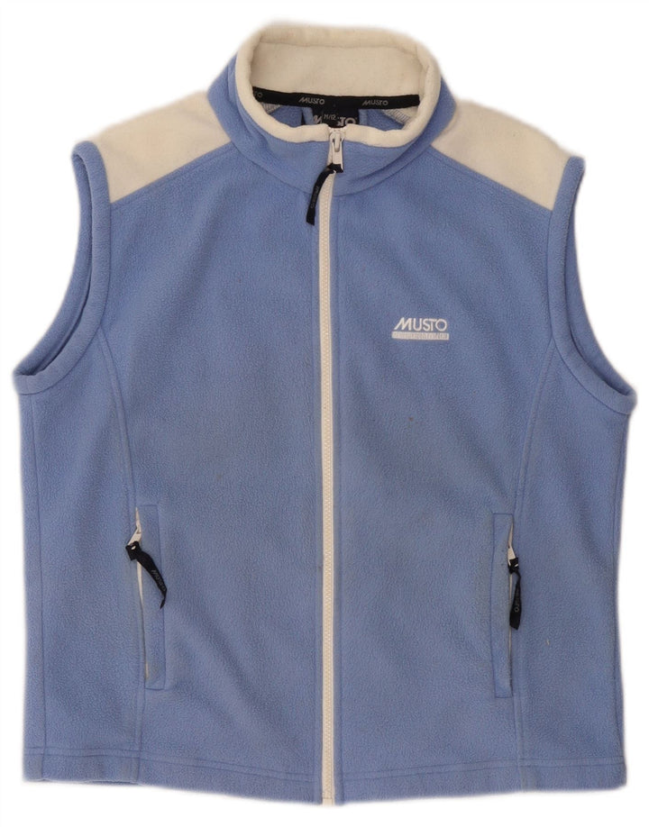 Musto Gilet Polaire Garçon 11-12 ans Bleu Moyen Colorblock Polyester