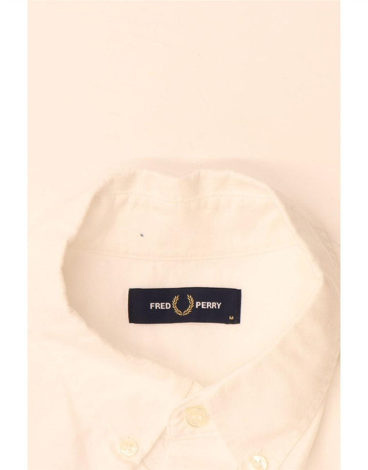 FRED PERRY Chemise Homme Blanc Moyen Coton