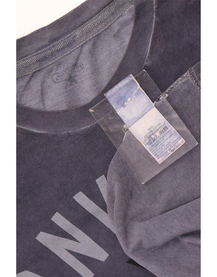 Converse T-Shirt Graphique Homme Bleu Marine Moyen Coton