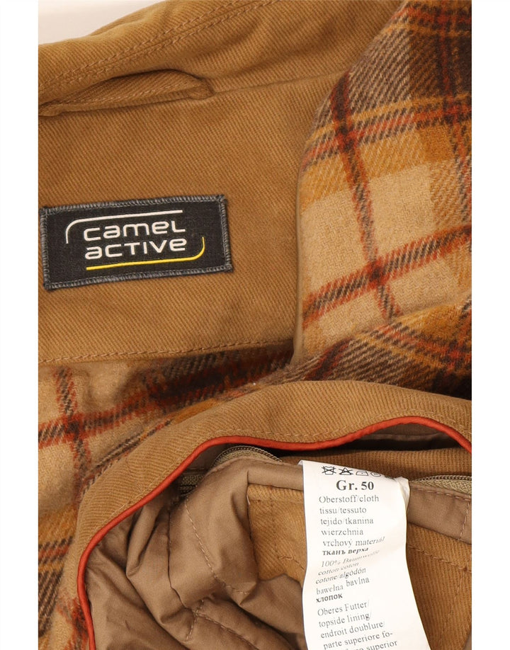 CAMEL ACTIVE Mens Overcoat IT 50 Large Brown Cotton Vintage Camel Active and Second-Hand Camel Active from Messina Hembry 