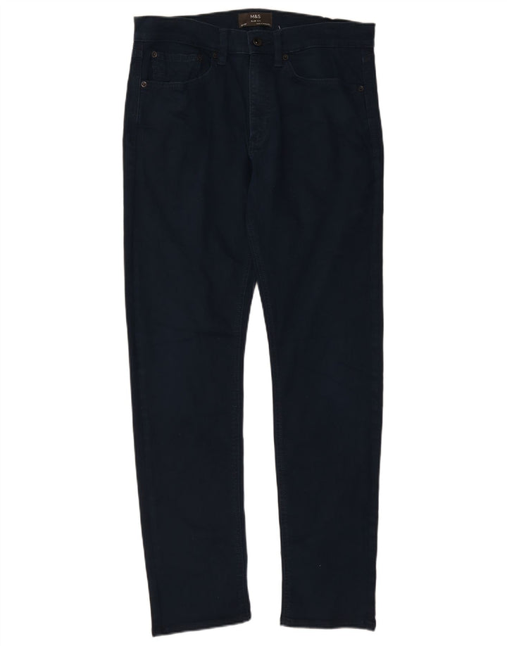 Marks & Spencer Jean Slim Homme W32 L31 Bleu Coton
