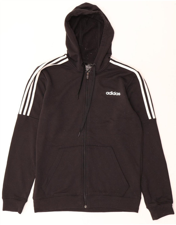 Adidas Pull à capuche zippé Climalite pour homme en polyester noir moyen