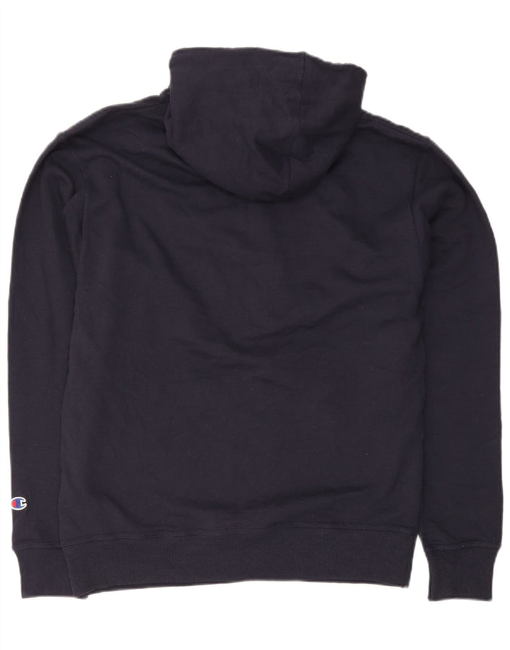 Champion Pull à Capuche Coupe Regular Homme Bleu Marine Moyen Coton