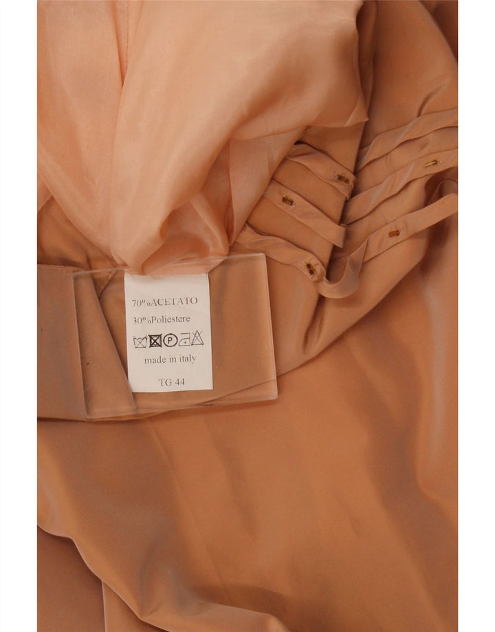 vintage Femme 2 Pièces Jupe Ensemble IT 44 Moyen W28 Acétate Beige