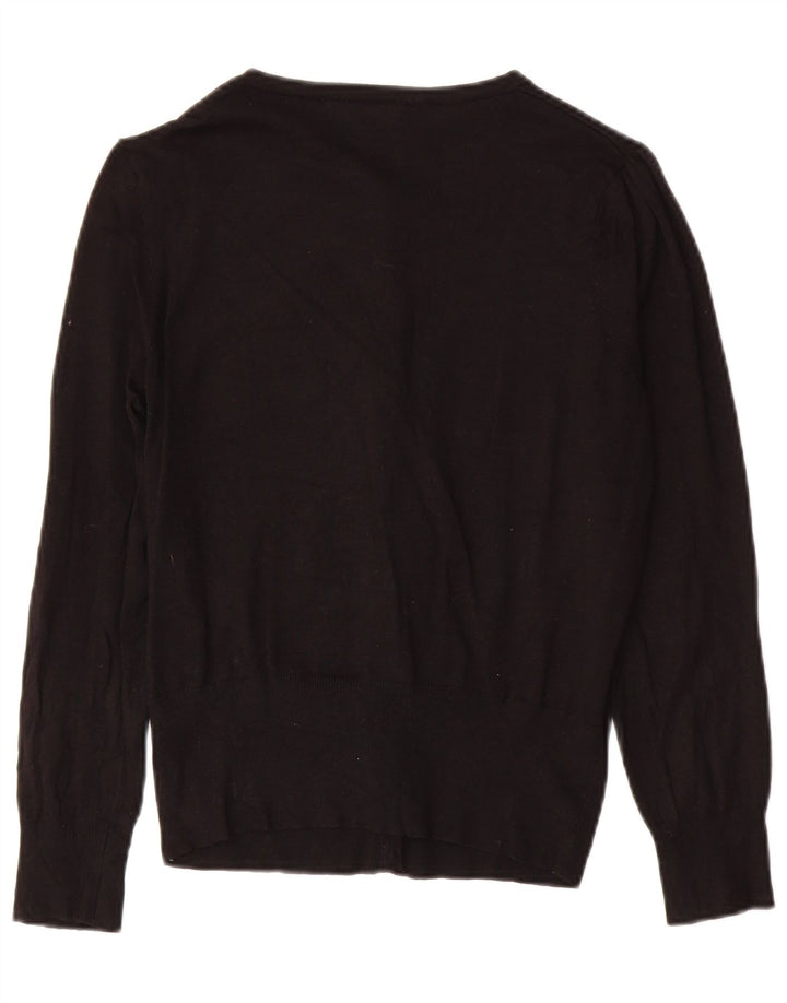 MARKS & SPENCER Womens Cardigan Sweater UK 14 Medium  Black Viscose