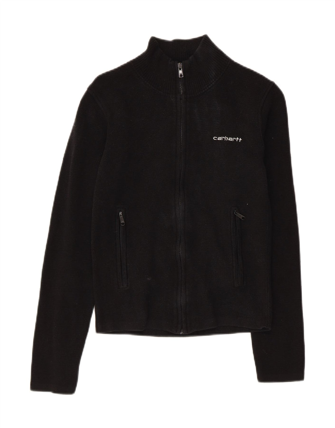 CARHARTT Cardigan Femme Pull UK 8 Petit Noir Coton