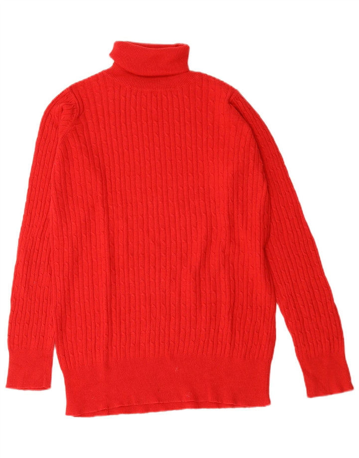 Zara Pull col roulé pour femme UK 14 Large Rouge