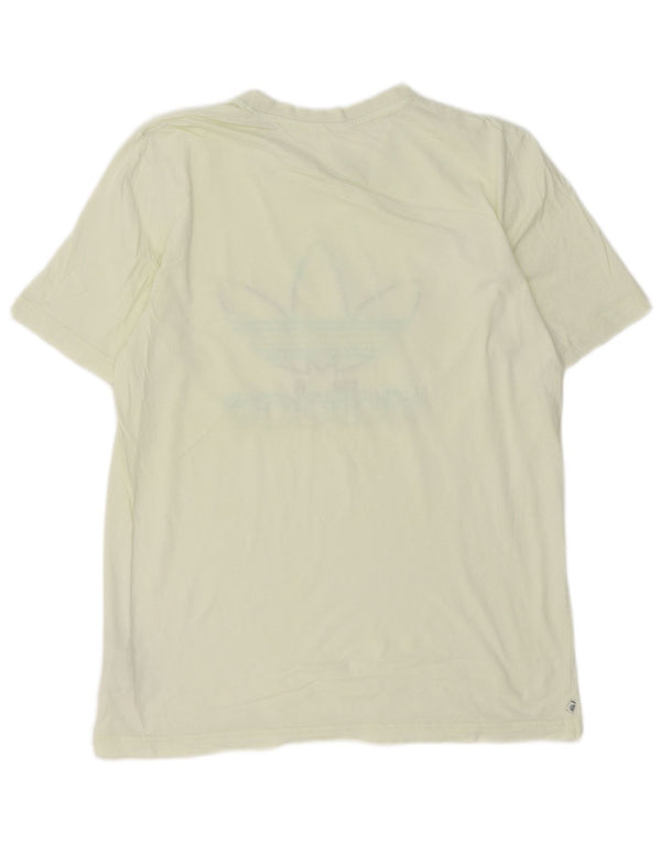 Adidas T-Shirt Graphique Homme Jaune Moyen Coton