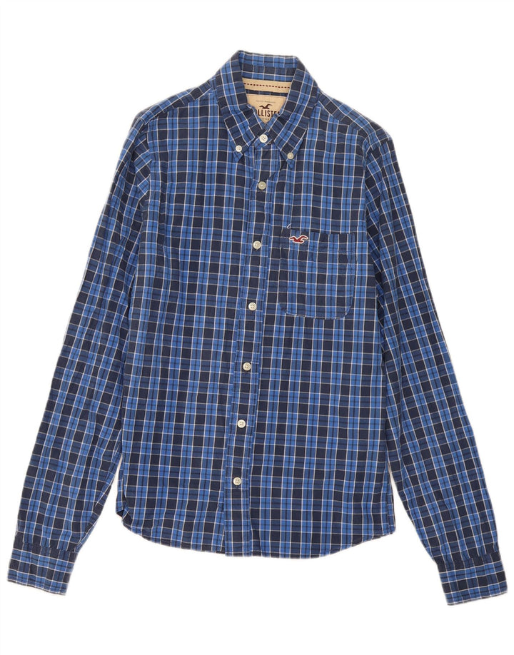 Hollister Chemise Homme Bleu Moyen Check Cotton