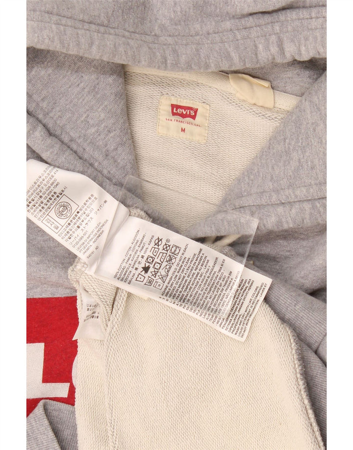 Levi's Pull à Capuche Graphique Homme Gris Moyen Moucheté Coton