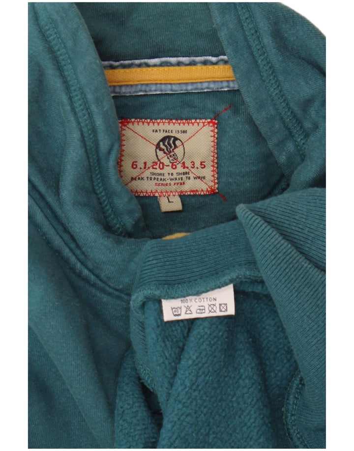 Fat Face Veste de survêtement graphique pour homme en coton vert Taille L