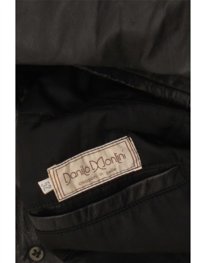 veste en cuir homme vintage IT 52 XL Noir