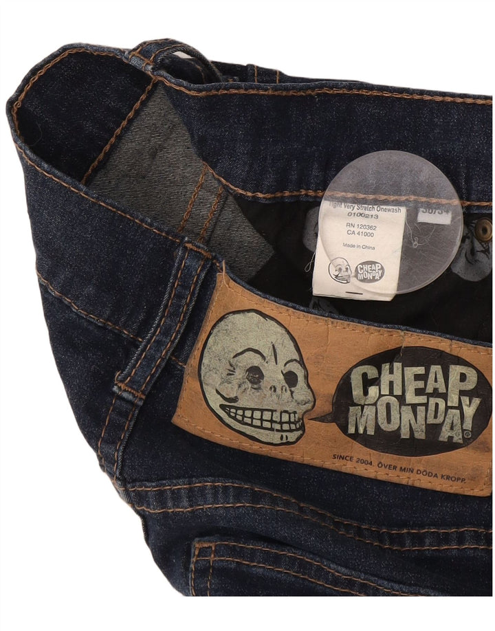 Cheap Monday Jean Slim Femme W30 L34 Bleu Marine Coton
