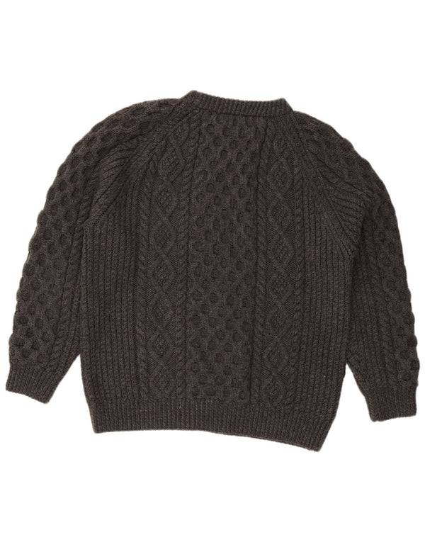 vintage Mens Crew Neck Jumper Pull XL Gris
