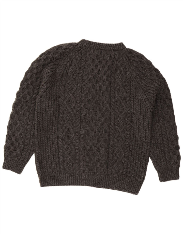 vintage Mens Crew Neck Jumper Pull XL Gris
