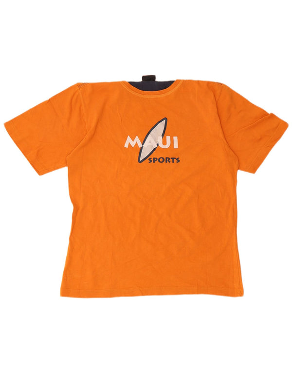 Maui and Sons T-shirt graphique pour femme UK 10 Petit coton orange