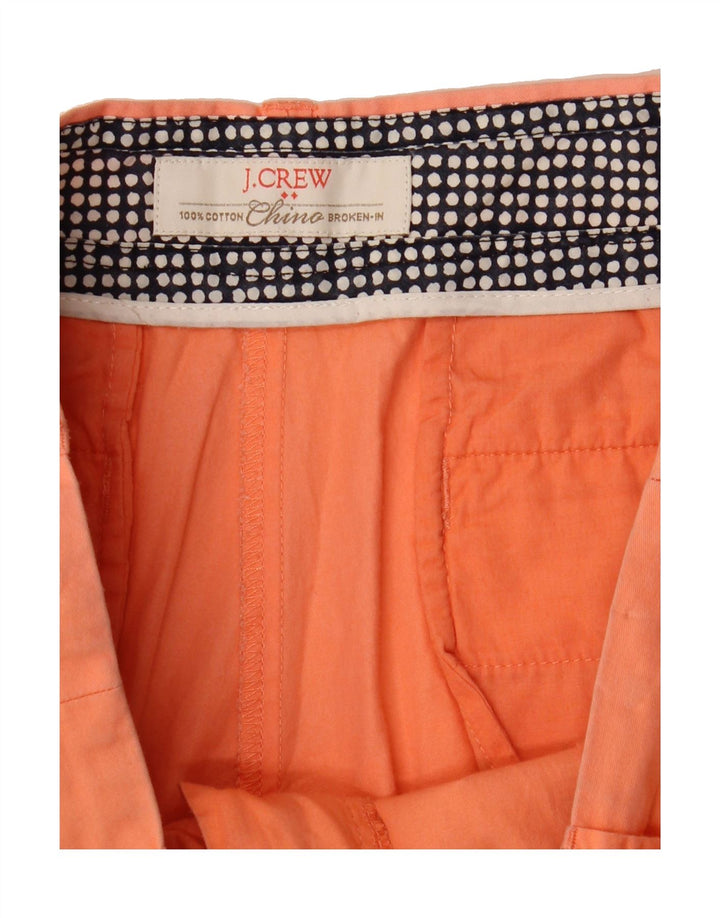J. CREW Womens Broken In Chino Shorts W32 Large Orange Cotton Vintage J. Crew and Second-Hand J. Crew from Messina Hembry 