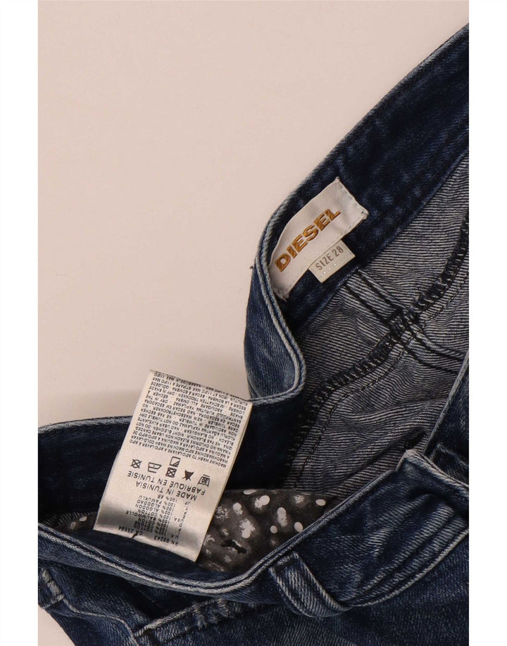 Diesel Femme Mini Jupe En Jean W28 Bleu Moyen Coton