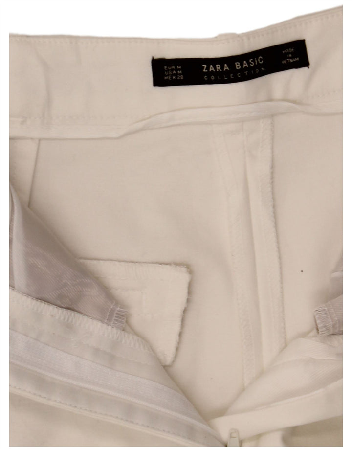 Zara Short Chino Taille Haute Femme Medium W28 Blanc