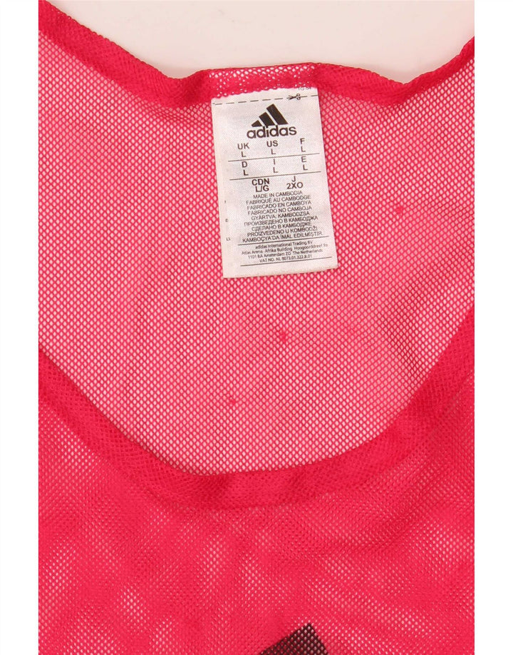 Adidas Mens See Through Graphic Débardeur Grand Rose Polyester