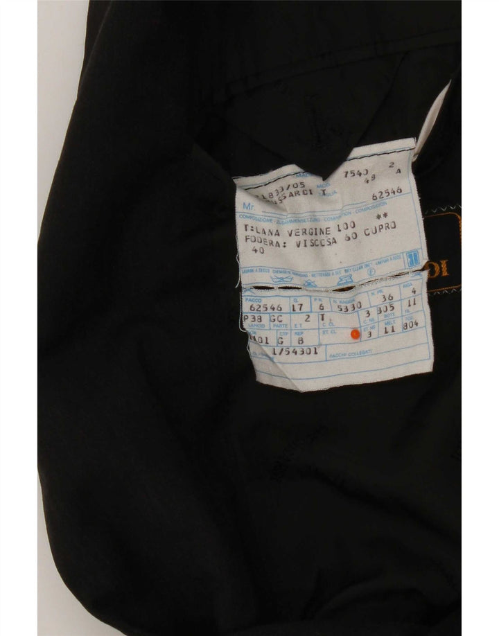 Trussardi Veste Blazer 2 Boutons IT 48 Laine Vierge Noir Moyen Homme