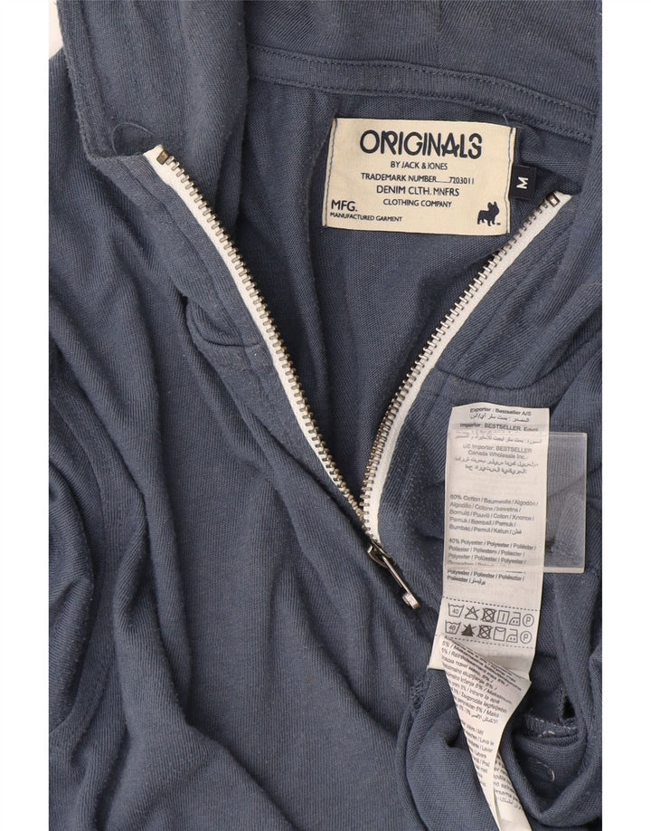 Jack & Jones Pull à Capuche Zippé Homme Bleu Moyen Coton