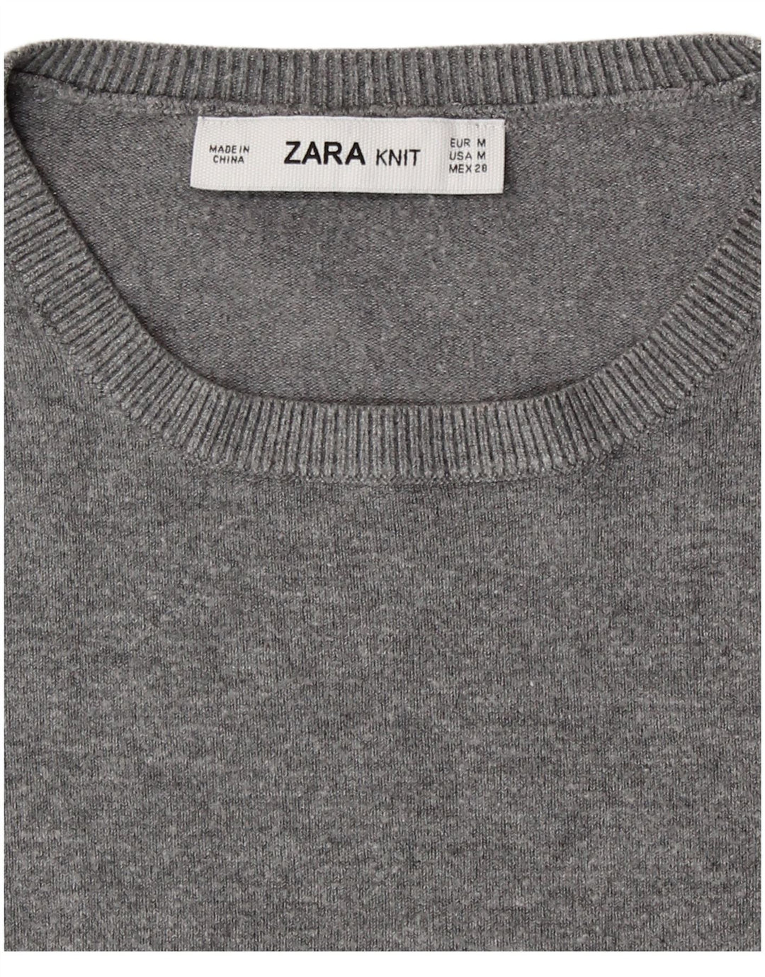 Zara Pull ras du cou pour femme UK 12 Gris moyen