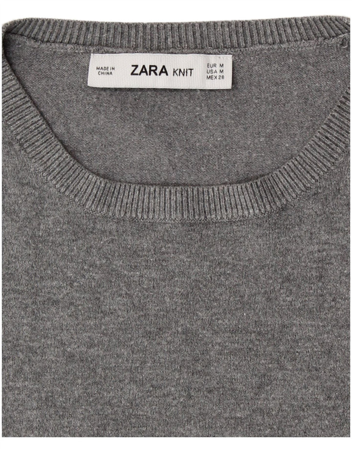 Zara Pull ras du cou pour femme UK 12 Gris moyen