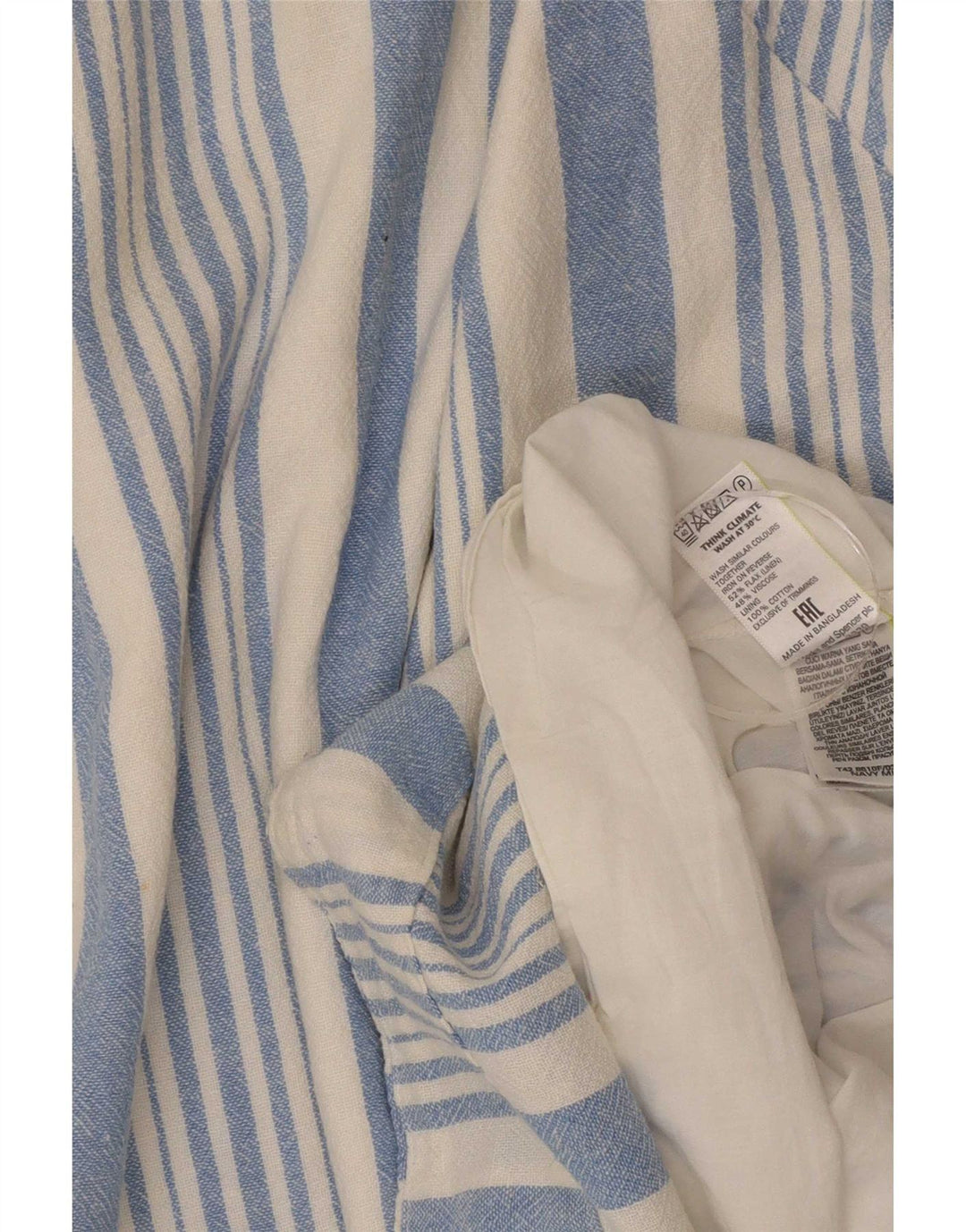 Marks & Spencer Robe basique sans manches pour femme UK 16 Large Bleu Rayé