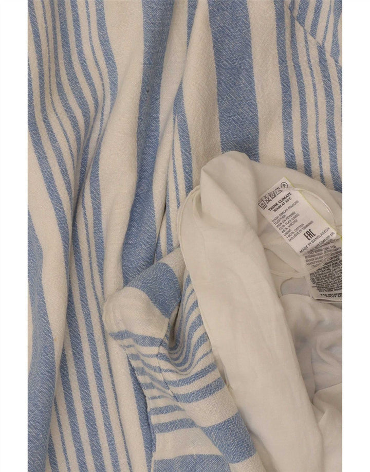 Marks & Spencer Robe basique sans manches pour femme UK 16 Large Bleu Rayé