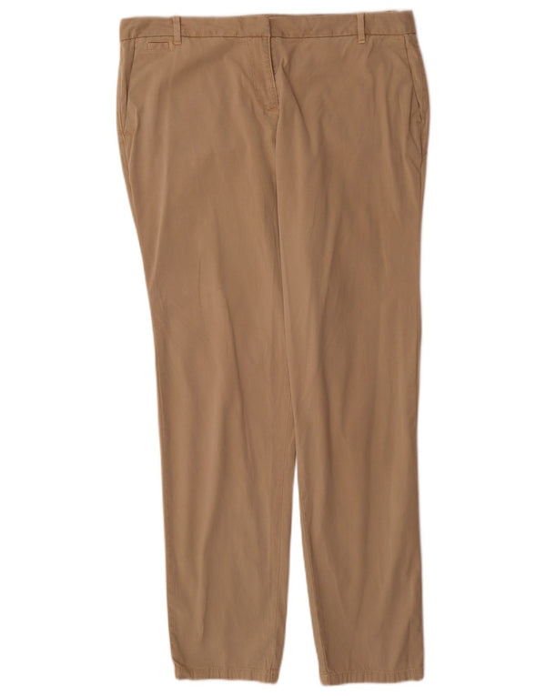 Marks & Spencer Pantalon chino slim pour femme UK 14 Large W34 L30 Coton beige