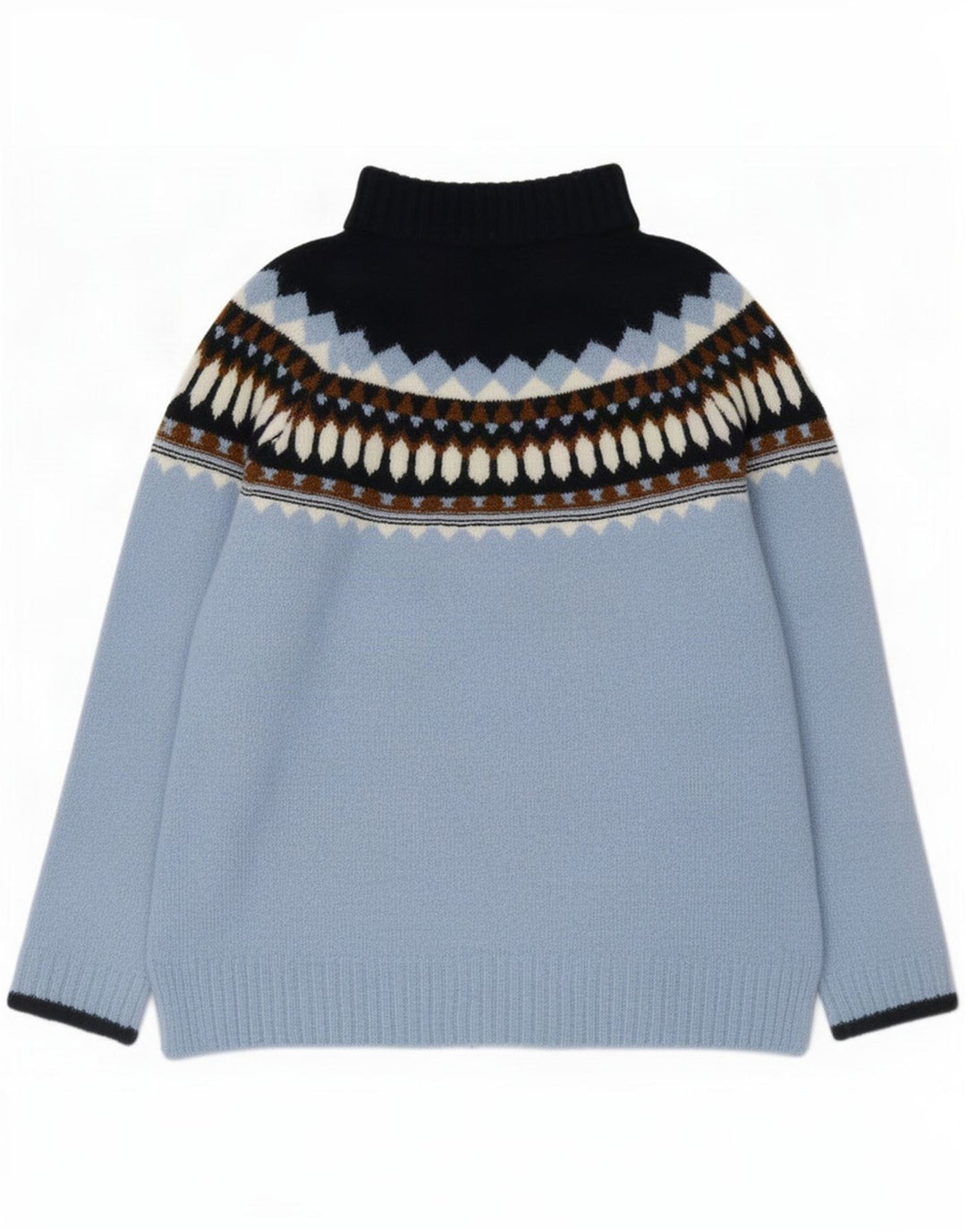 Marks & Spencer Pull col roulé pour femme UK 14 Bleu moyen géométrique