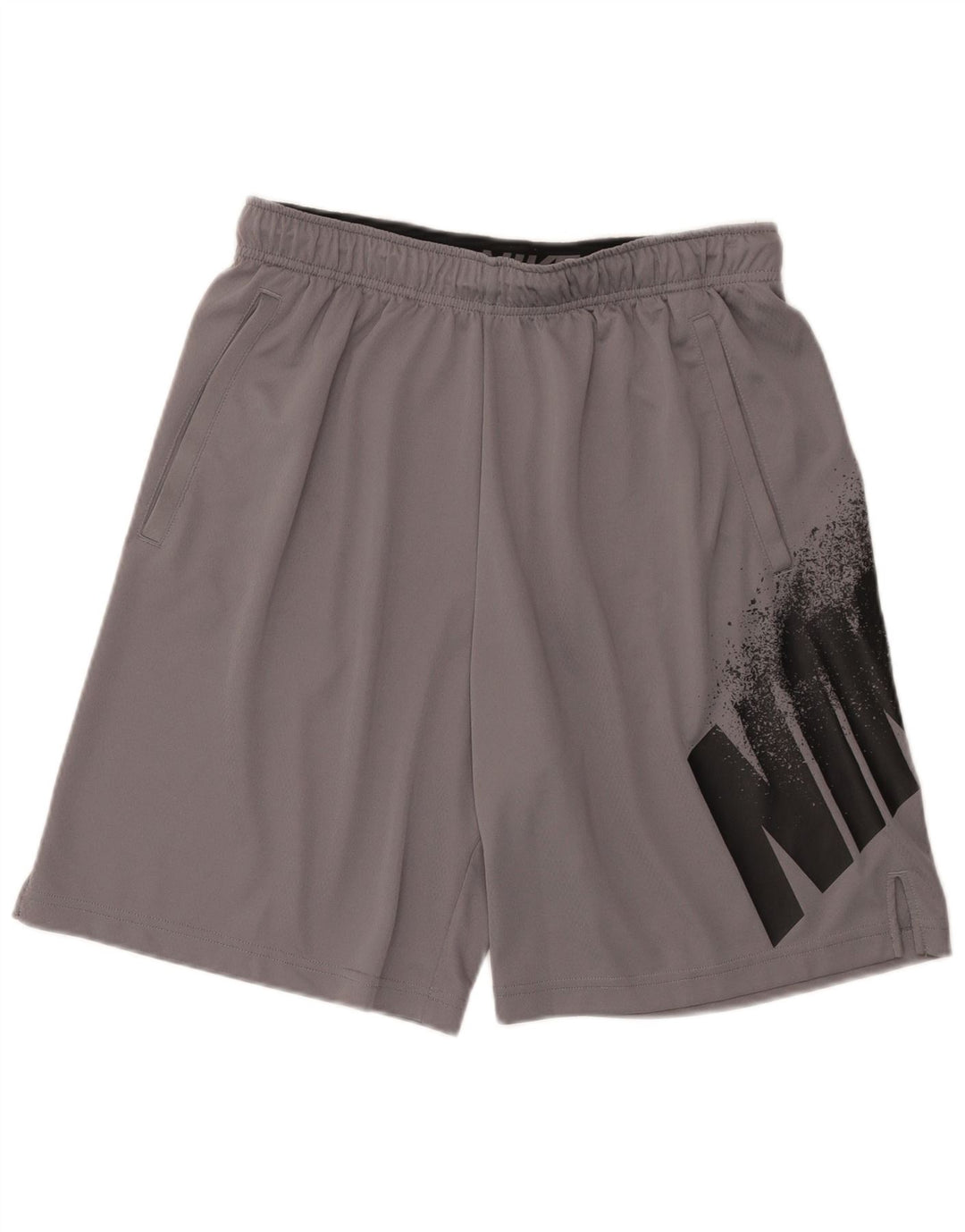 Nike Short de sport Dri Fit Graphic pour homme, grand, gris, polyester