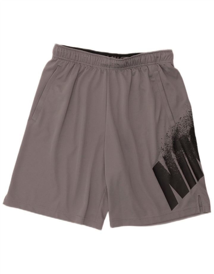 Nike Short de sport Dri Fit Graphic pour homme, grand, gris, polyester