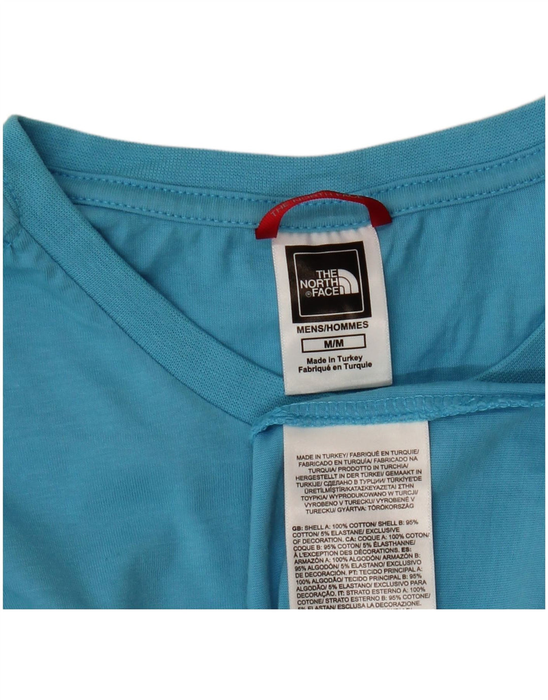 THE NORTH FACE T-Shirt Homme Bleu Moyen Coton