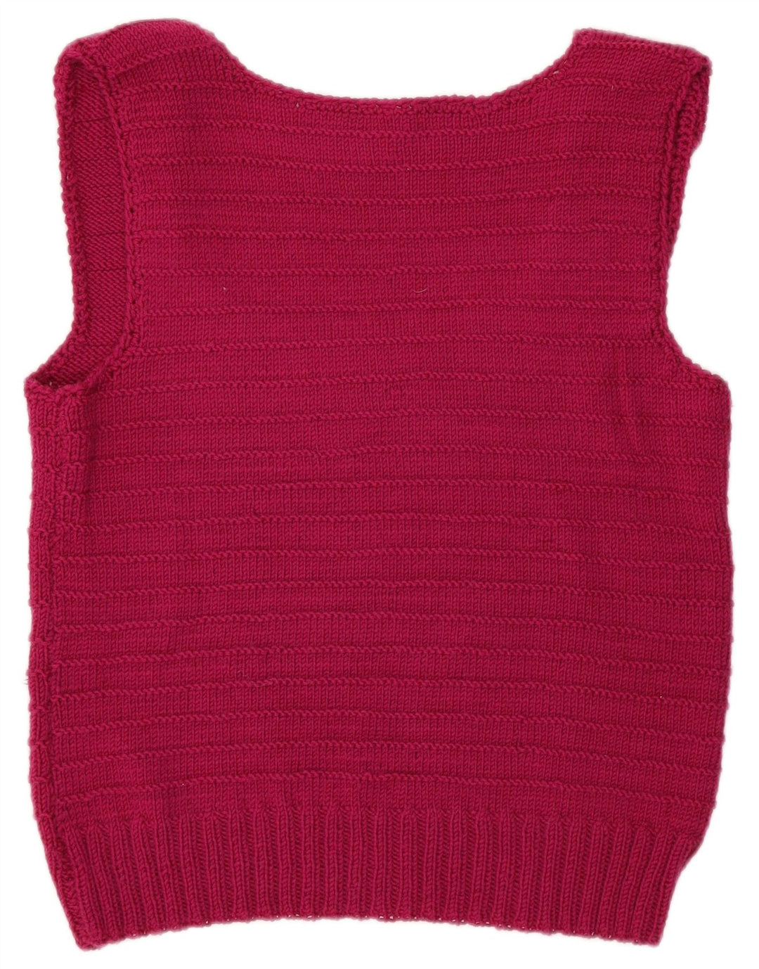 vintage Womens Vest Débardeur UK 14 Rose Moyen