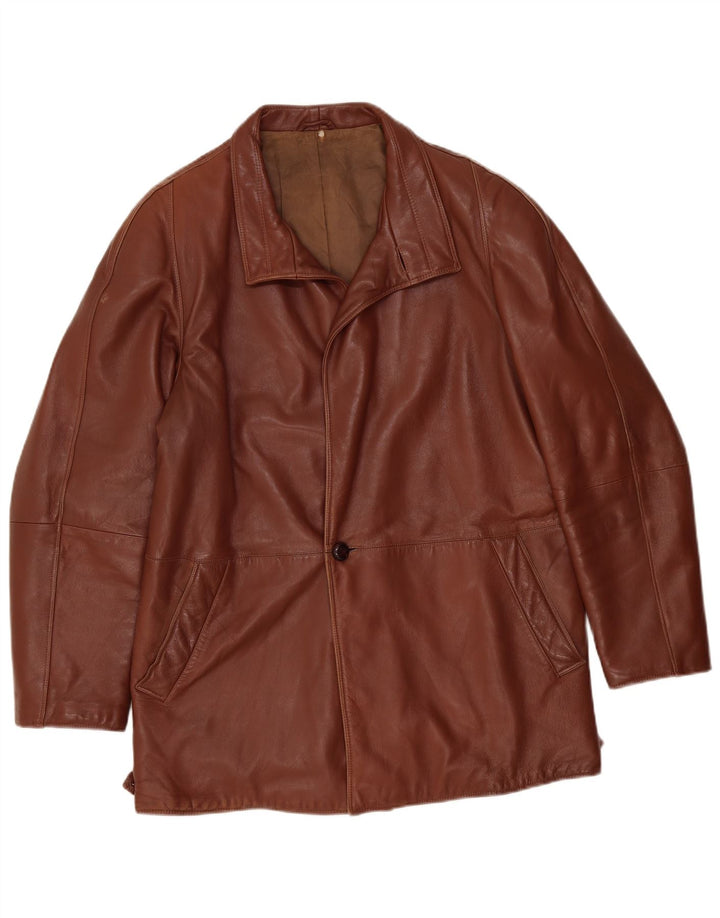 Veste en cuir Scout pour homme UK 40 Large Marron