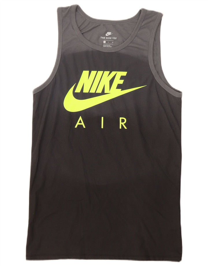 Nike Mens Athletic Cut Graphic Débardeur Petit Noir Colorblock Polyester
