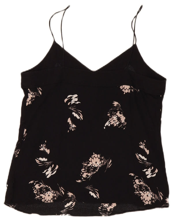 Jigsaw Womens Abstract Pattern Cami Top UK 12 Medium Noir Viscose